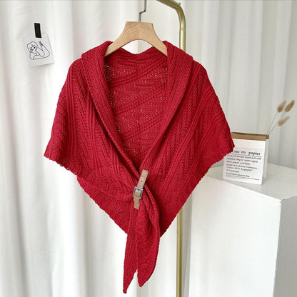 Chal Triangular con Cierre Ajustable para Mujer | Ideal para Invierno