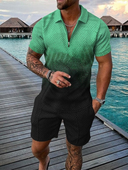 Conjunto de Polo con Cremallera y Short para Hombre | Ideal para el Verano