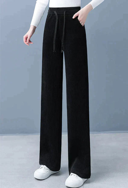 Pantalón De Pierna Ancha Con Cintura Con Cordón Para Mujer | Ideal Para Uso Diario
