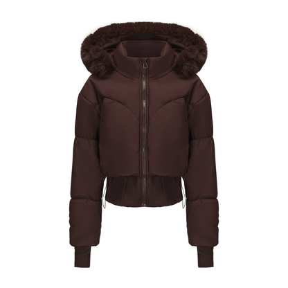 Chaqueta Corta con Cuello Alto para Mujer | Ideal para Uso Diario y Temporada Fría