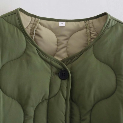 Chaqueta Acolchada con Cuadro para Mujer | Ideal para Otoño E Invierno