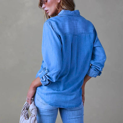 Blusa Con Cierre De Botones Y Corte Recto Para Mujer | Ideal Para Uso Diario Y Ocasiones Informales