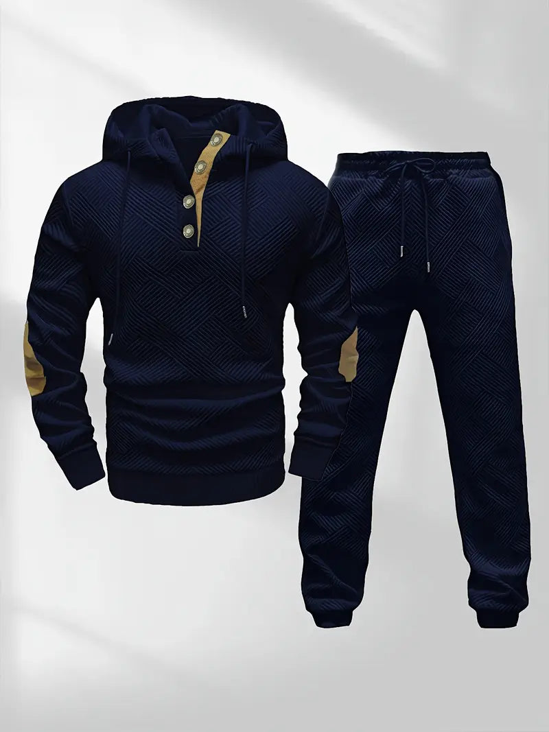 Conjunto de Dos Piezas con Sudadera con Capucha y Pantalón para Hombre | Ideal para Uso Diario