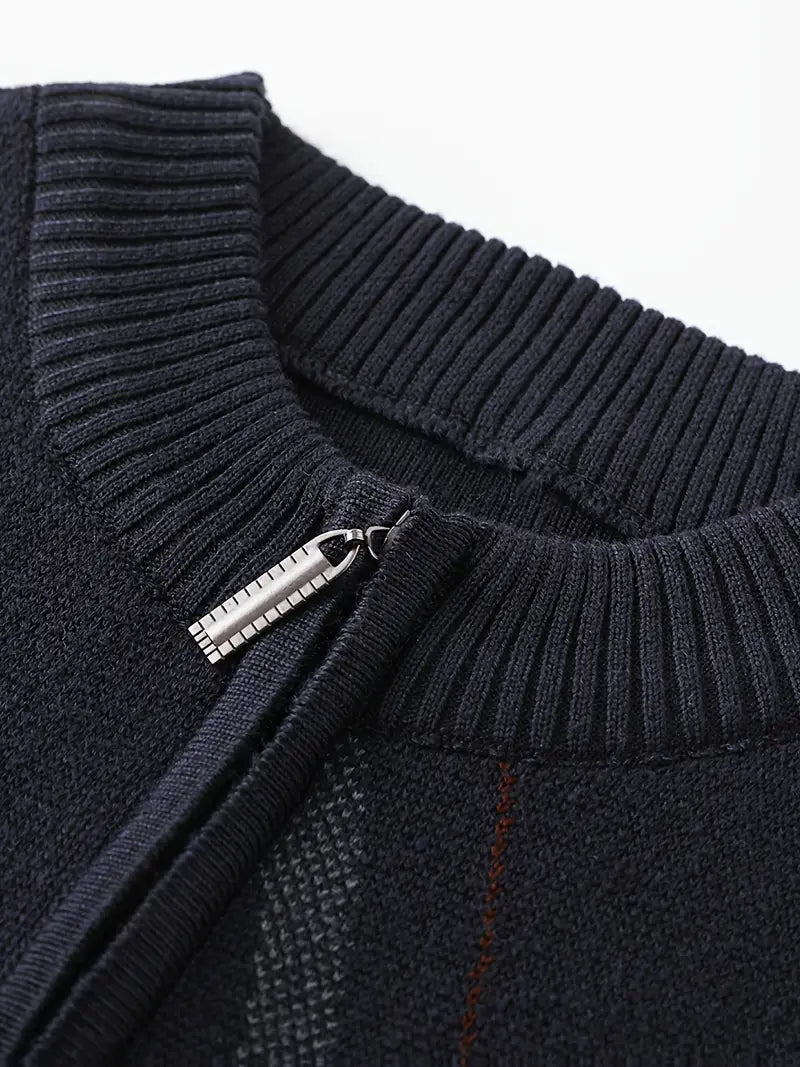 Jersey Ajustado Con Media Cremallera Frontal Y Cuello Redondo Para Hombres | Ideal Para Uso Diario E Informal