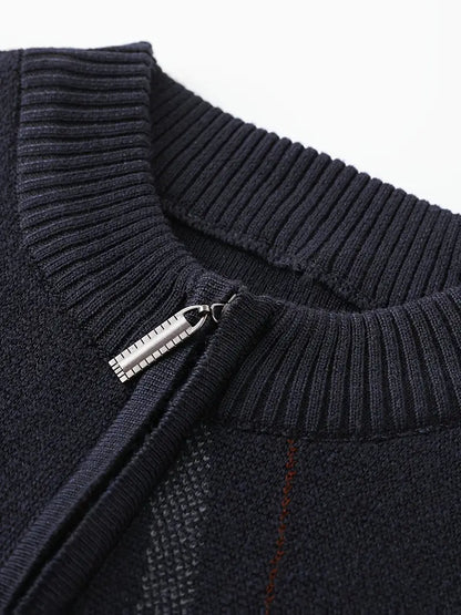 Jersey Ajustado Con Media Cremallera Frontal Y Cuello Redondo Para Hombres | Ideal Para Uso Diario E Informal