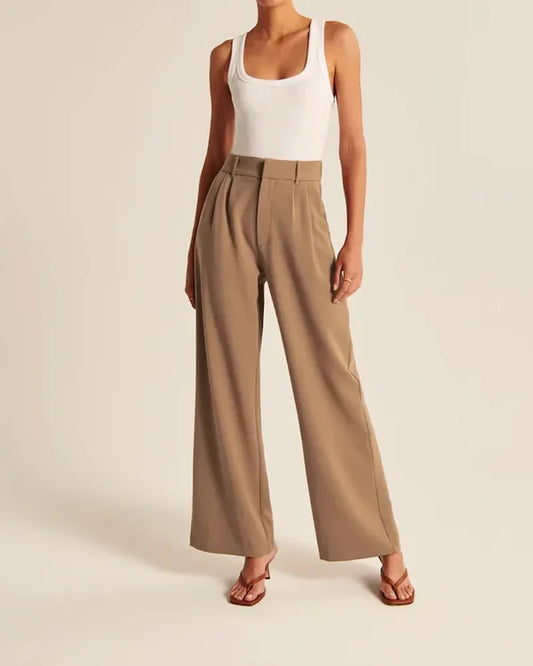 Pantalón Evasado Con Corte Ajustado En Cadera Para Mujer | Ideal Para Uso Diario Y Salidas