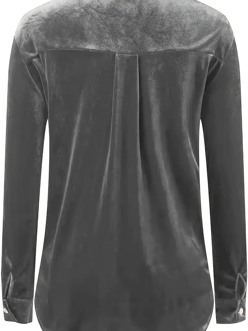 Camisa De Corte Relajado Con Cuello Clásico Para Mujer | Ideal Para Uso Diario