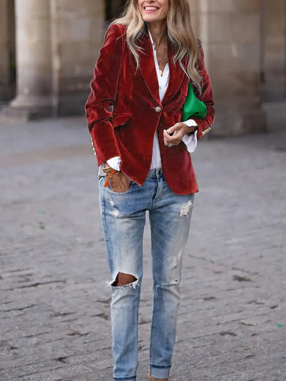 Blazer con Corte Ajustado para Mujer | Ideal para Uso Diario y Profesional