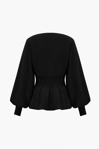 Conjunto De Dos Piezas Para Mujer Con Top Peplum Y Falda Lápiz | Ideal Para Uso Diario Y Trabajo