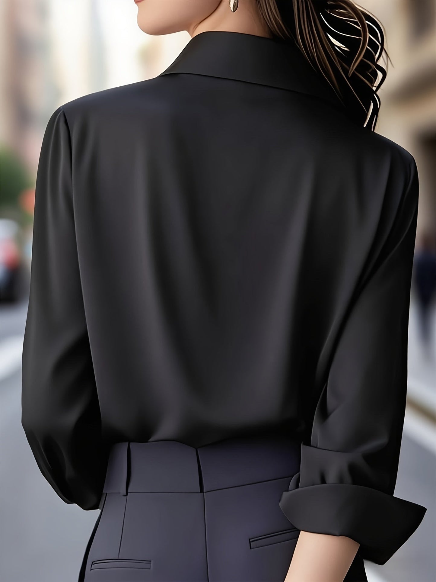 Blusa Con Corte Estructurado Y Cierre De Botones Para Mujer | Ideal Para Uso Diario Y Ocasiones Formales