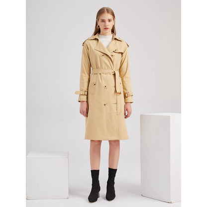 Trench-Coat Para Mujer con Cinturón Ajustable y Cierre Frontal | Ideal Para Uso Diario en Temporadas Variables