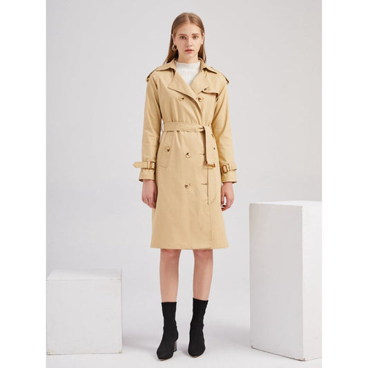 Trench-Coat Para Mujer con Cinturón Ajustable y Cierre Frontal | Ideal Para Uso Diario en Temporadas Variables