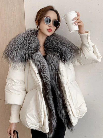 Abrigo Acolchado con Cuello Amplio para Mujer | Ideal para Invierno