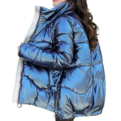 Chaqueta de Invierno con Acabado Brillante para Mujer | Ideal para Invierno