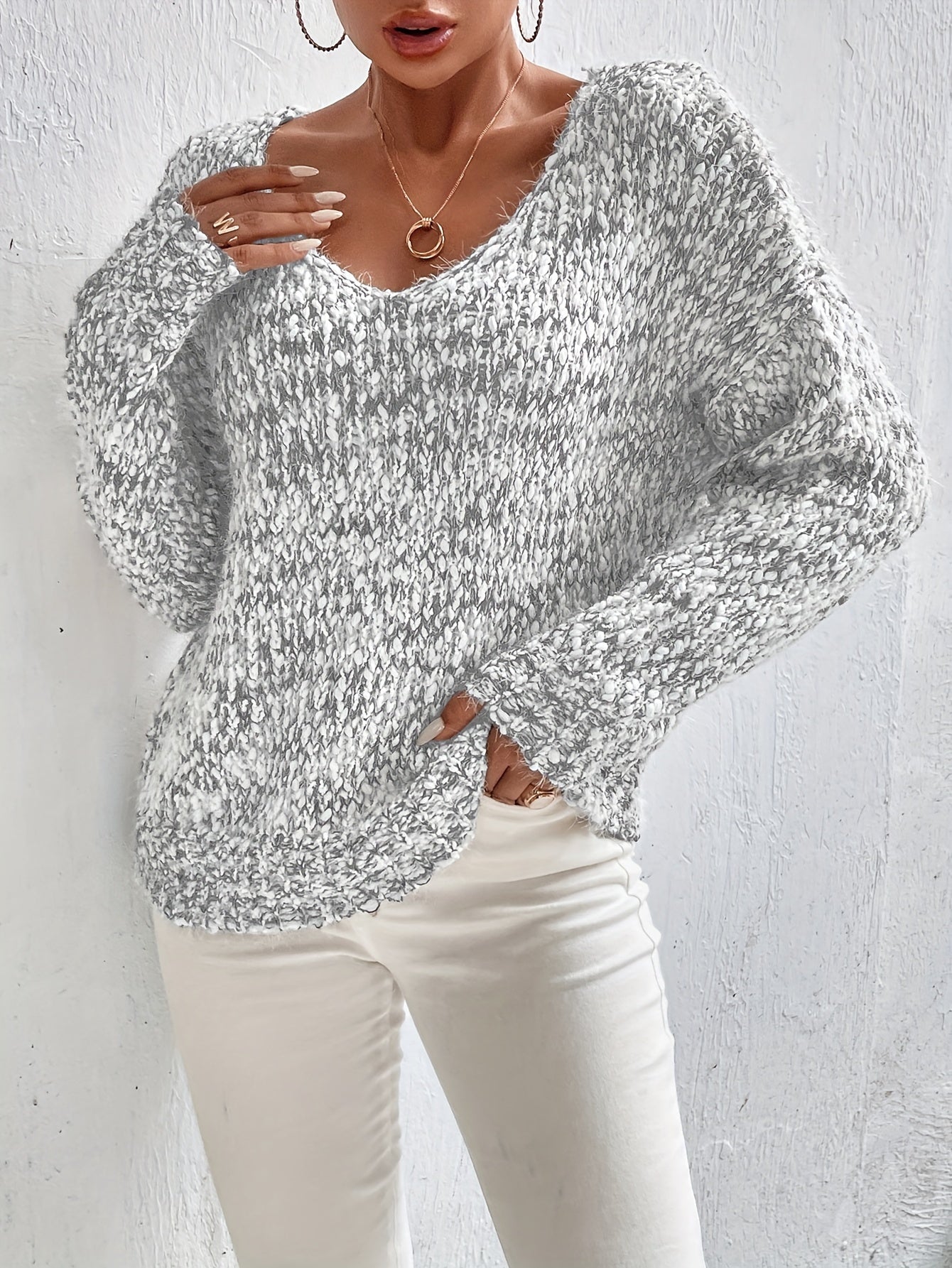 Jersey De Manga Larga De Corte Amplio Para Mujer | Ideal Para Uso Diario Y Superposición