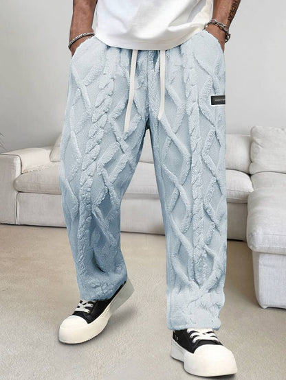 Pantalón con Motivo Geométrico y Cintura Elástica para Hombre | Ideal para Ocio y Uso Diario