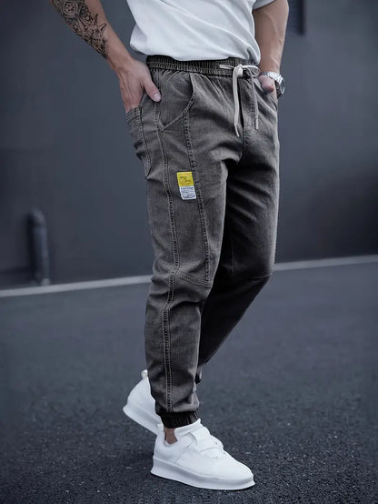 Pantalón Tobillero con Cintura Elástica y Cordón para Hombre | Ideal para Uso Diario