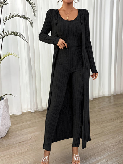 Conjunto de Tres Piezas con Ajuste Ceñido para Mujer | Ideal para Uso en el Hogar