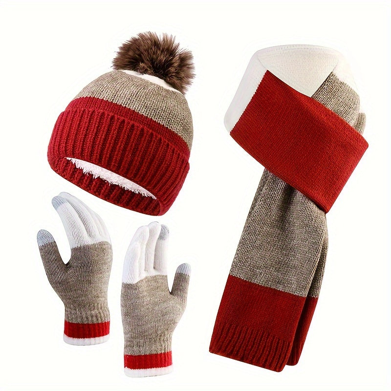 Conjunto de Invierno con Diseño de Bloques de Color para Mujer | Ideal para Actividades al Aire Libre