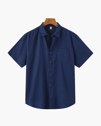 Chemise À Manches Courtes Avec Camisa de Manga Corta con Cierre Abotonado para Hombres | Ideal para Clima CálidoCoupe Droite Pour Hommes | Idéale Pour La Saison Chaude Et Les Usages Quotidiens