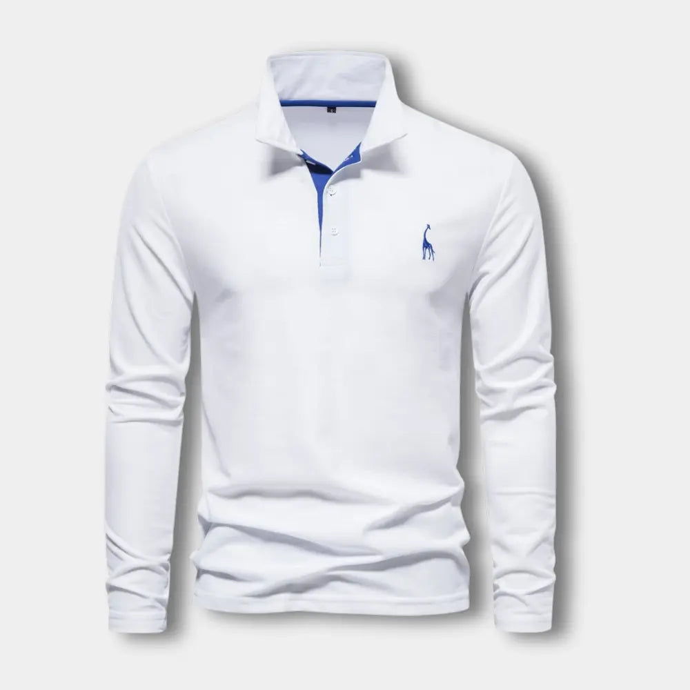 Polo De Manga Larga Con Cuello Abierto Y Cierre De Tres Botones Para Hombre | Ideal Para Uso Diario Y Actividades Informales