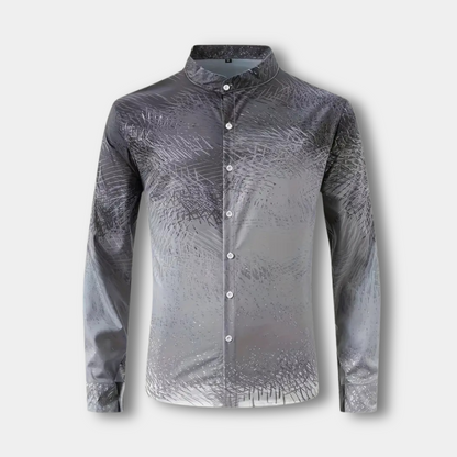 Polo con Cuello Mao y Estampado Frontal para Hombres | Ideal para Uso Diario