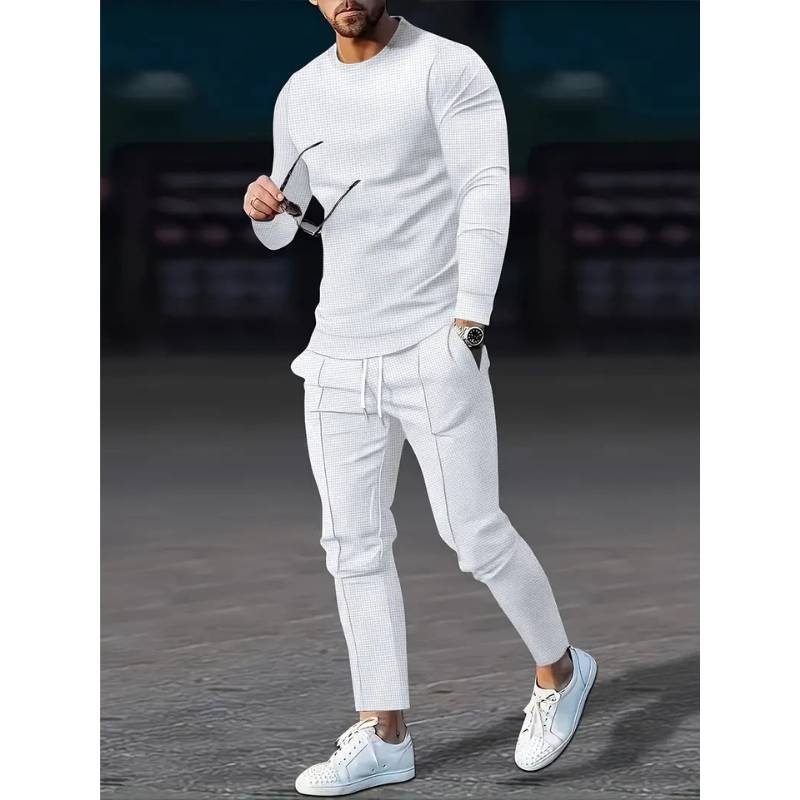 Conjunto de Dos Piezas con Pantalón y Sudadera de Manga Larga para Hombre | Ideal para Uso Diario