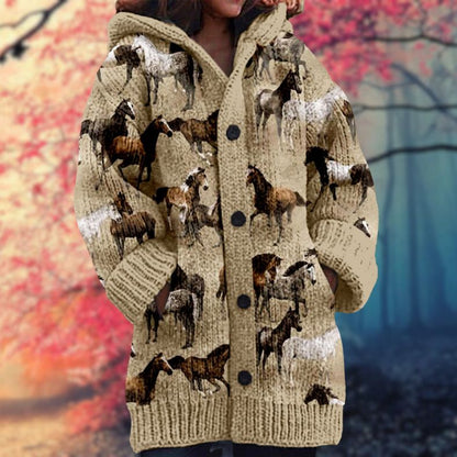 Pullover Con Capucha Y Cierre De Botones Para Mujer | Ideal Para Otoño E Invierno