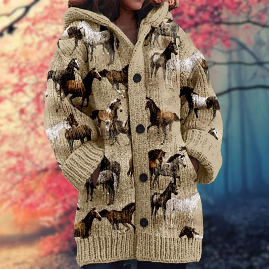 Pullover Con Capucha Y Cierre De Botones Para Mujer | Ideal Para Otoño E Invierno