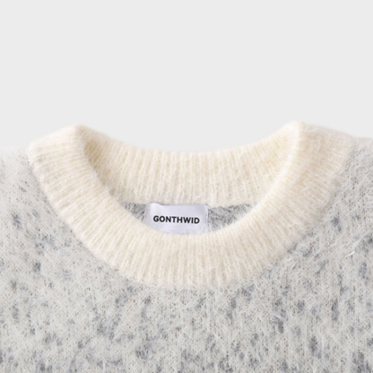 Jersey de Cuello Redondo con Diseño Degradado y Motivo Central para Mujer y Hombre | Ideal para Uso Diario