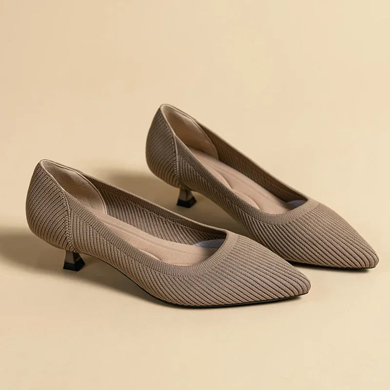Sandalias de Tacón Slip-On con Punta Fina para Mujer | Ideales para Uso Diario y Ocasiones Variadas