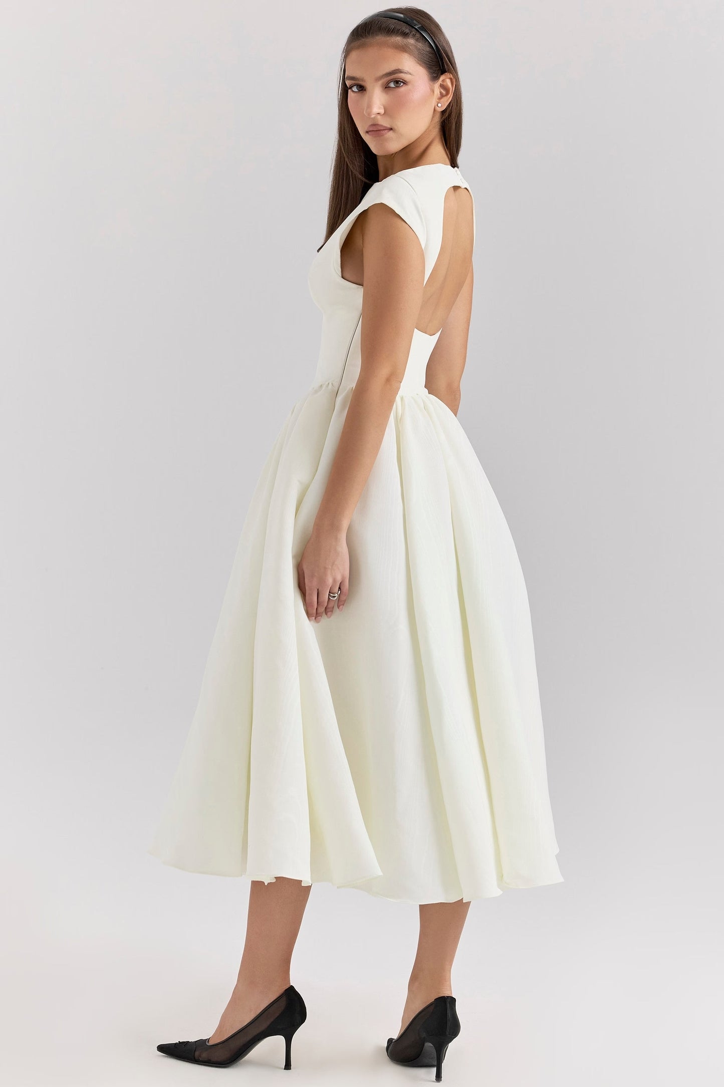 Vestido Midi con Cintura Definida para Mujer | Ideal para Eventos Formales