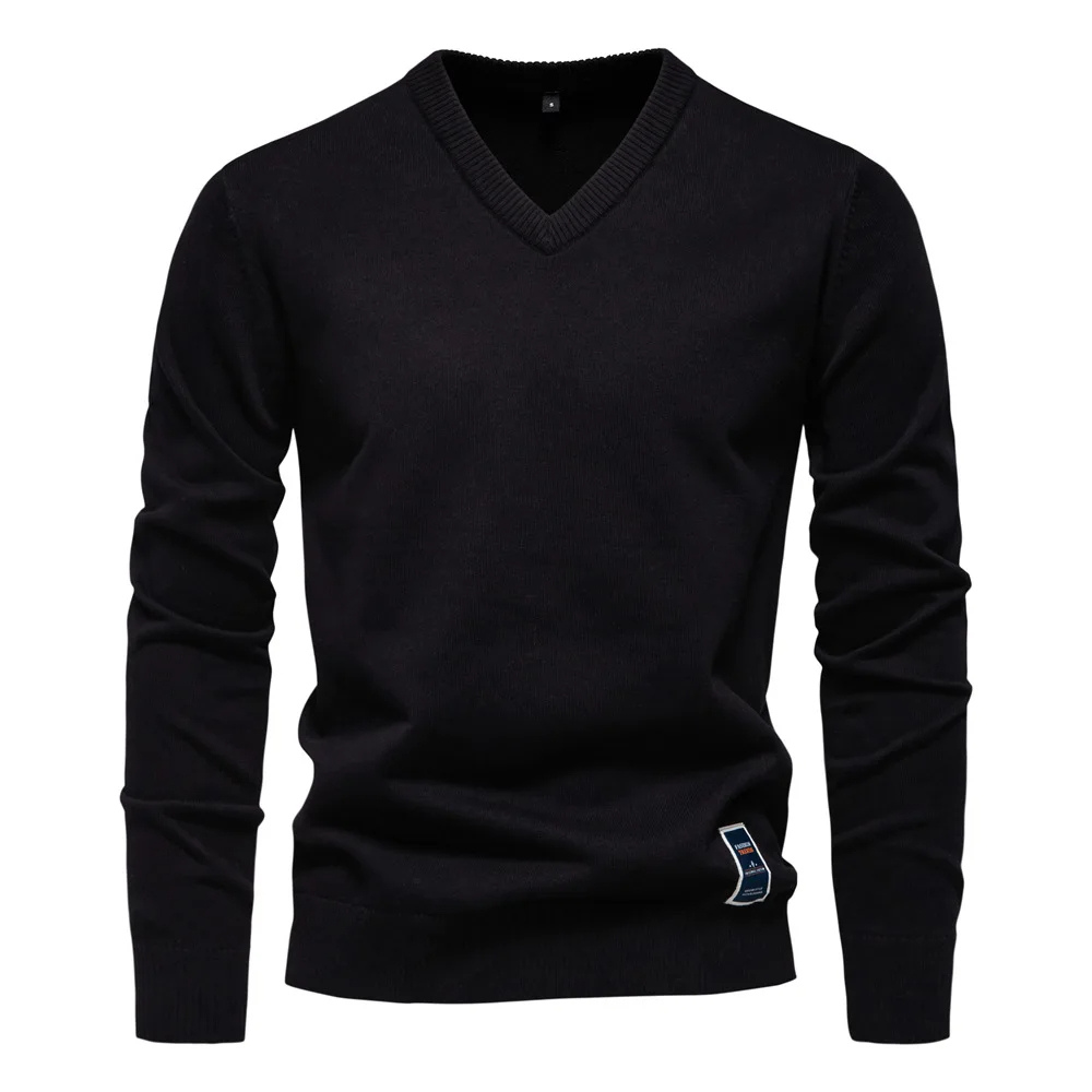 Jersey De Manga Larga Con Cuello En V Para Hombre | Ideal Para Uso Diario Y Ocasional