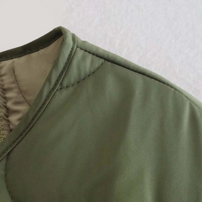 Chaqueta Colchada con Diseño de Cuadros para Mujer | Ideal para Otoño e Invierno