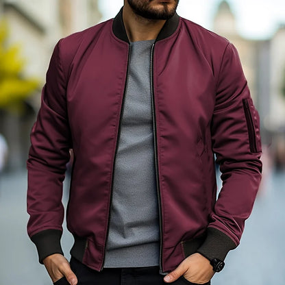 Chaqueta Bomber con Cremallera Integral para Hombre | Ideal para Uso Diario
