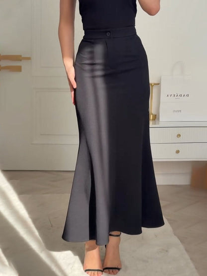Falda Larga de Talle Alto con Corte Evasé para Mujer | Ideal para Uso Diario o Eventos Planificados