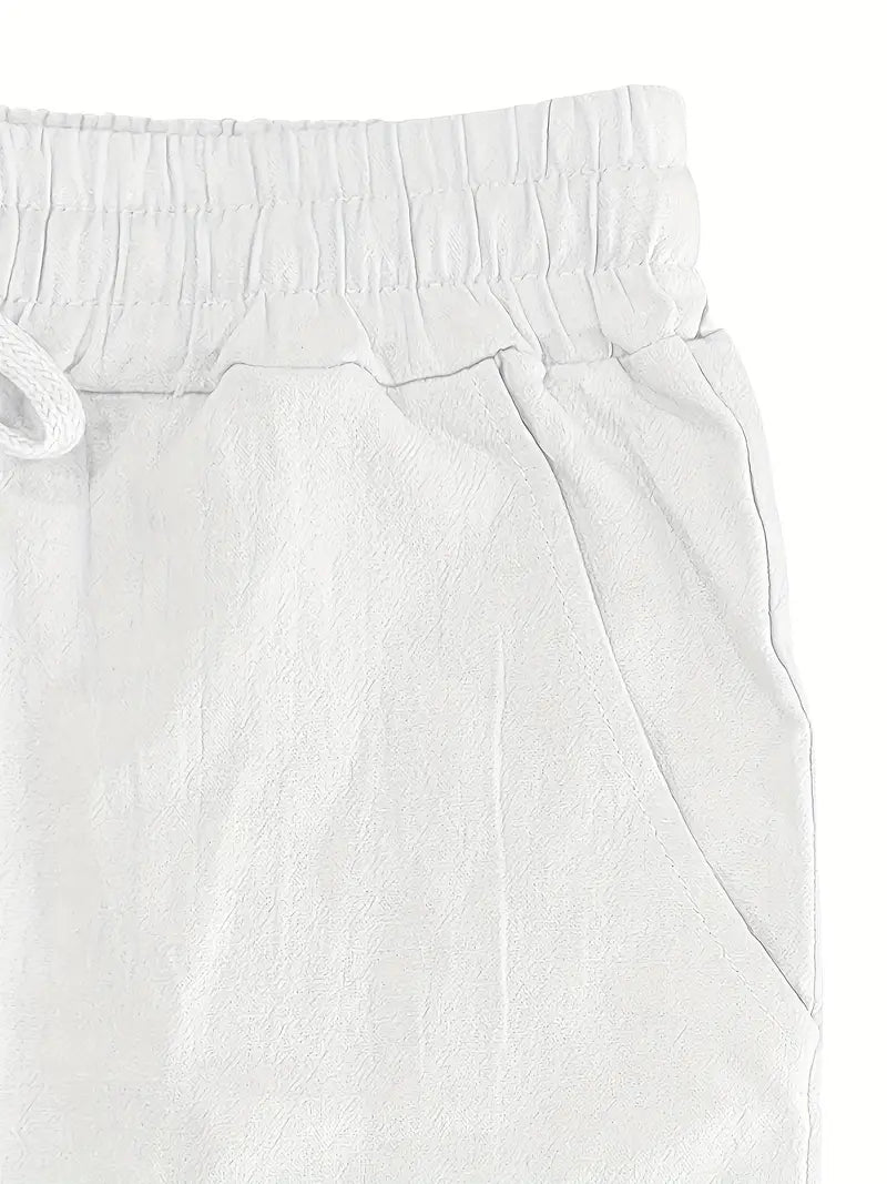 Pantalón Casual de Corte Amplio con Cintura Elástica y Bolsillos Profundos para Hombre | Ideal para Uso Diario