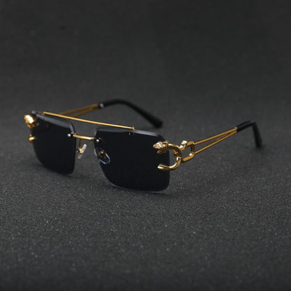 Gafas de Sol sin Montura de Inspiración Retro para Hombres | Ideal para Uso Diario