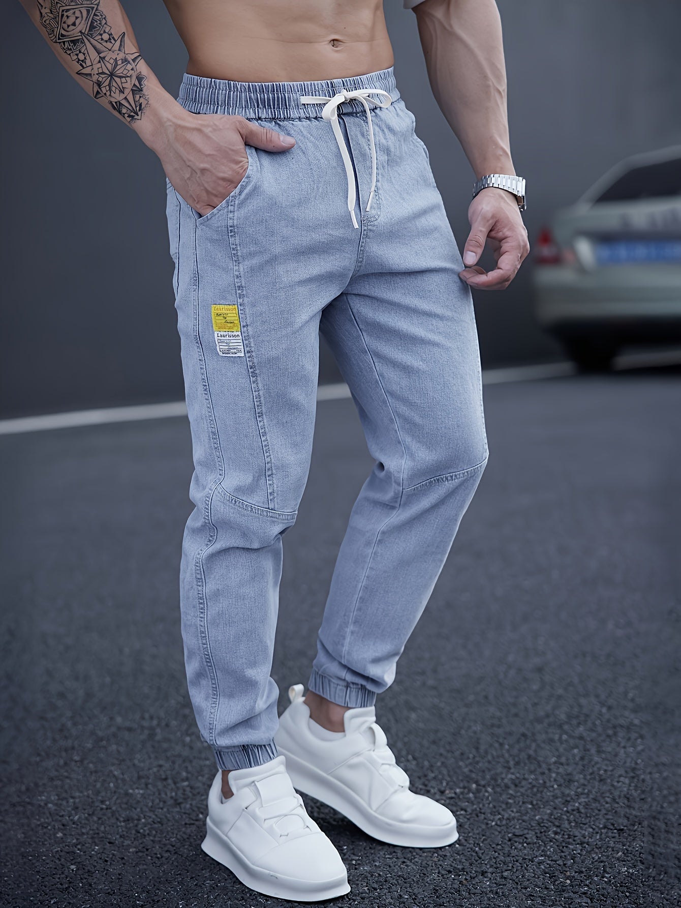Pantalón Cargo con Cintura Elástica y Tobillos Ajustados para Hombre | Ideal para Uso Diario e Informal
