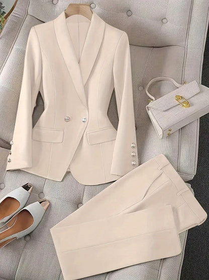 Conjunto de Blazer con Pantalón de Corte Ajustado para Mujer | Ideal para Eventos Formales y Entorno Profesional