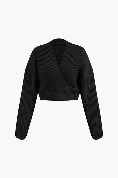 Conjunto De Dos Piezas Para Mujer Con Top Cruzado Y Falda Lápiz | Ideal Para Uso Diario Y Trabajo