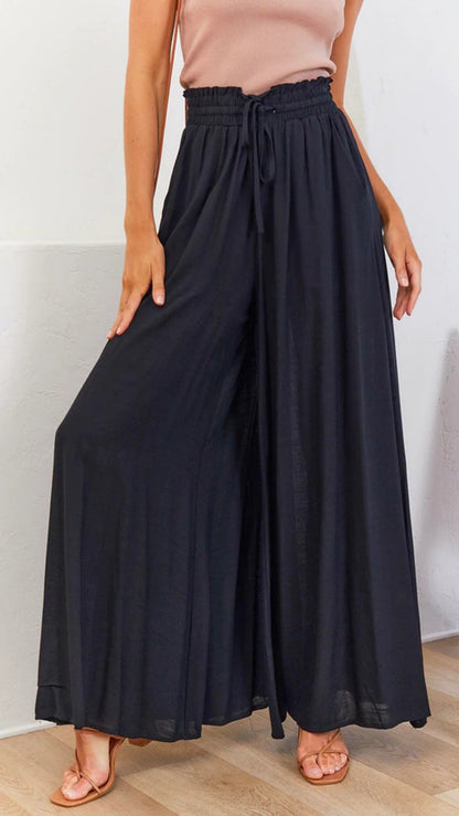 Pantalón Largo con Talle Elastizado y Lazo para Mujer | Ideal para Salidas Informales o Actividades de Verano