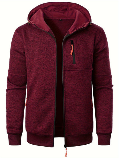 Chaqueta con Capucha y Cierre de Cremallera para Hombre | Ideal para Uso Diario