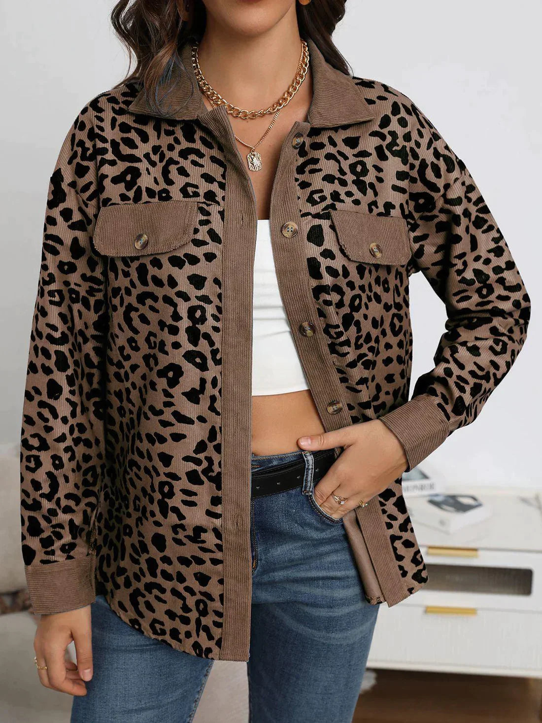 Abrigo Con Estampado Animal Para Mujer | Ideal Para Temporada Fría