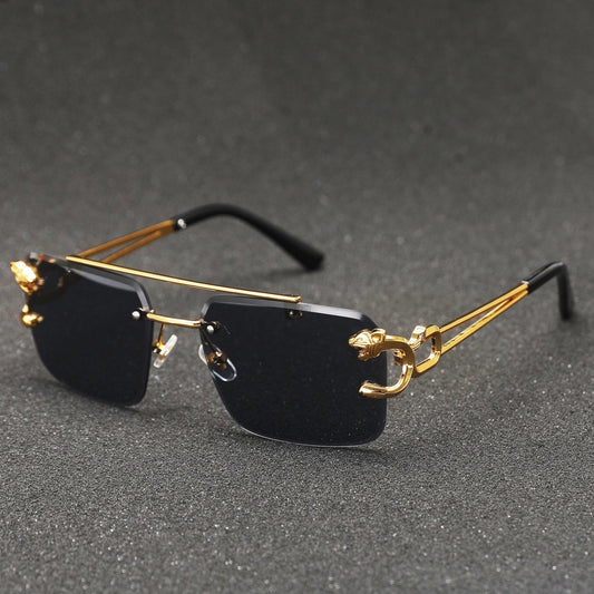 Gafas de Sol sin Montura de Inspiración Retro para Hombres | Ideal para Uso Diario
