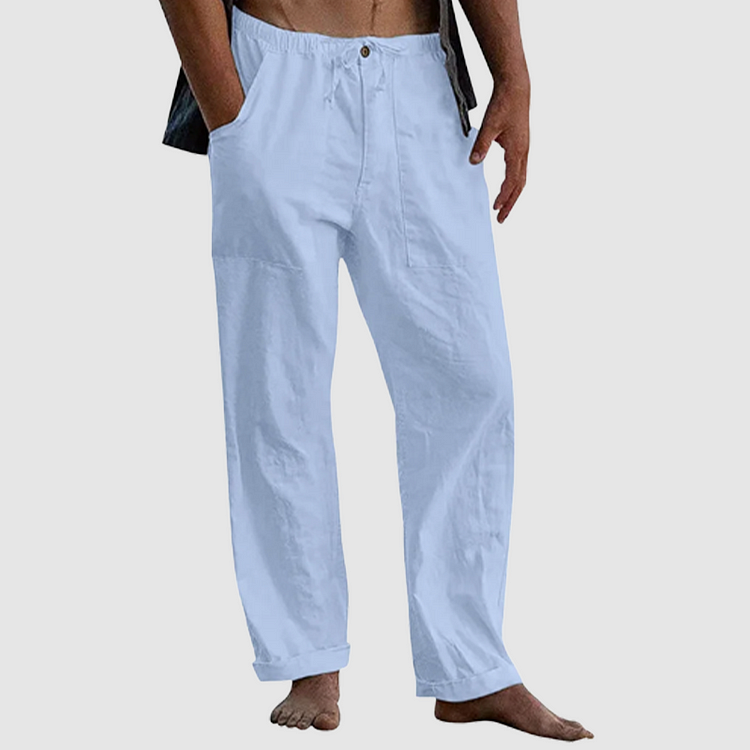 Pantalón Para Hombre Con Corte Holgado Y Cordon De Ajuste | Ideal Para Uso Diario Y Contextos Informales