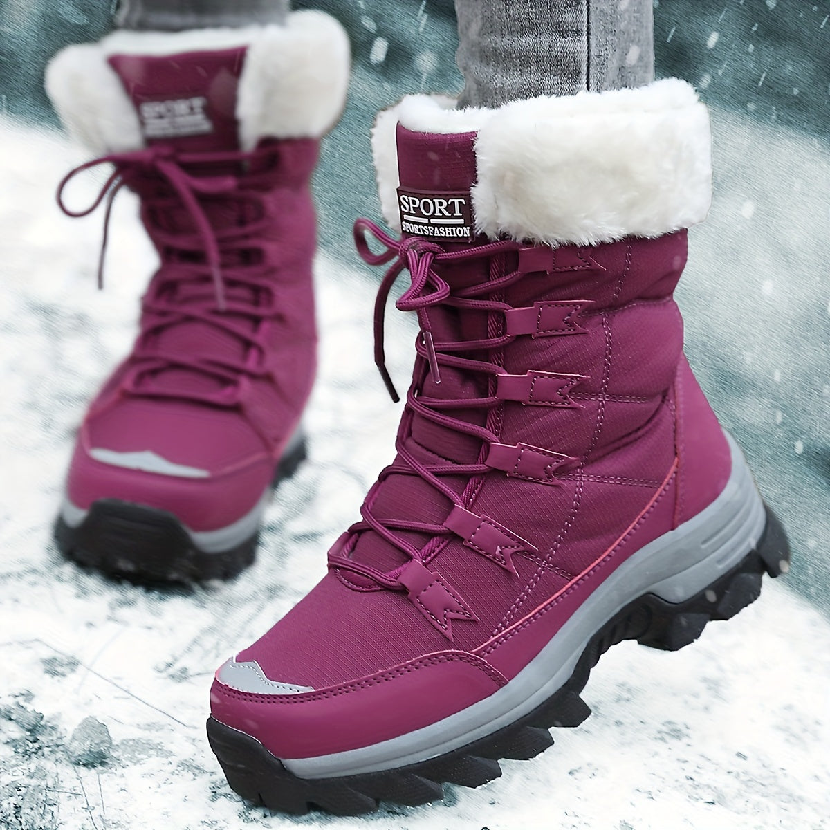 Botas De Invierno Con Diseño A La Altura Del Tobillo Para Mujer | Ideal Para Invierno
