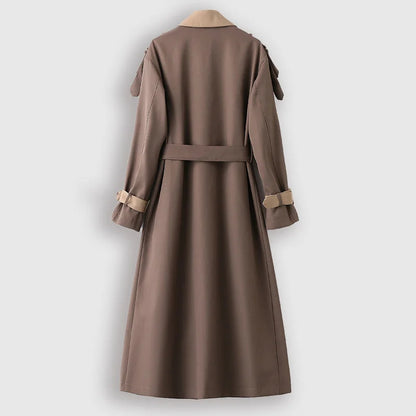 Trench Largo con Cierre Frontal para Mujer | Ideal para Temporadas de Transición