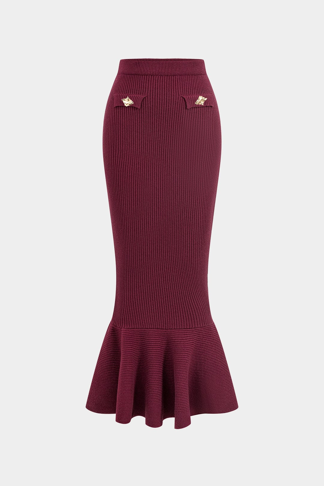 Conjunto De Dos Piezas Para Mujer Con Top Ajustado Y Falda Midi | Ideal Para Uso Diario Y Reuniones Informales