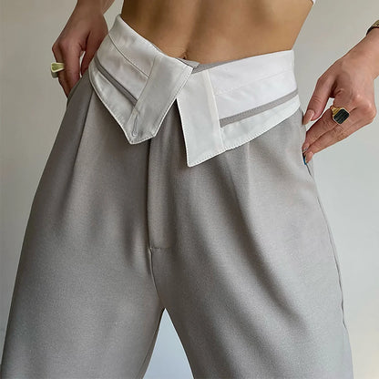 Pantalón Amplio con Cintura Elástica y Bolsillos Laterales para Mujer | Ideal para Uso Diario o Salidas Informales